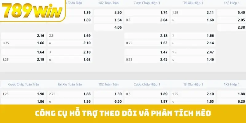 Công cụ hỗ trợ theo dõi và phân tích kèo